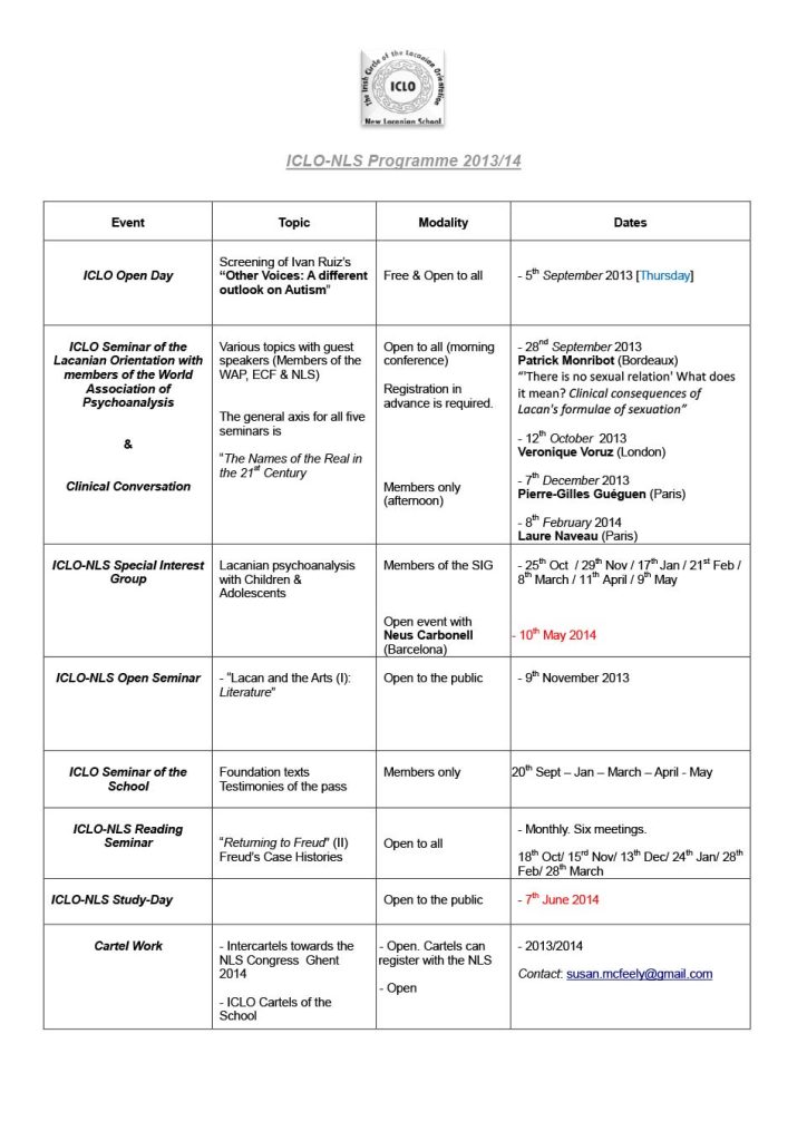 Programme 2013-2014