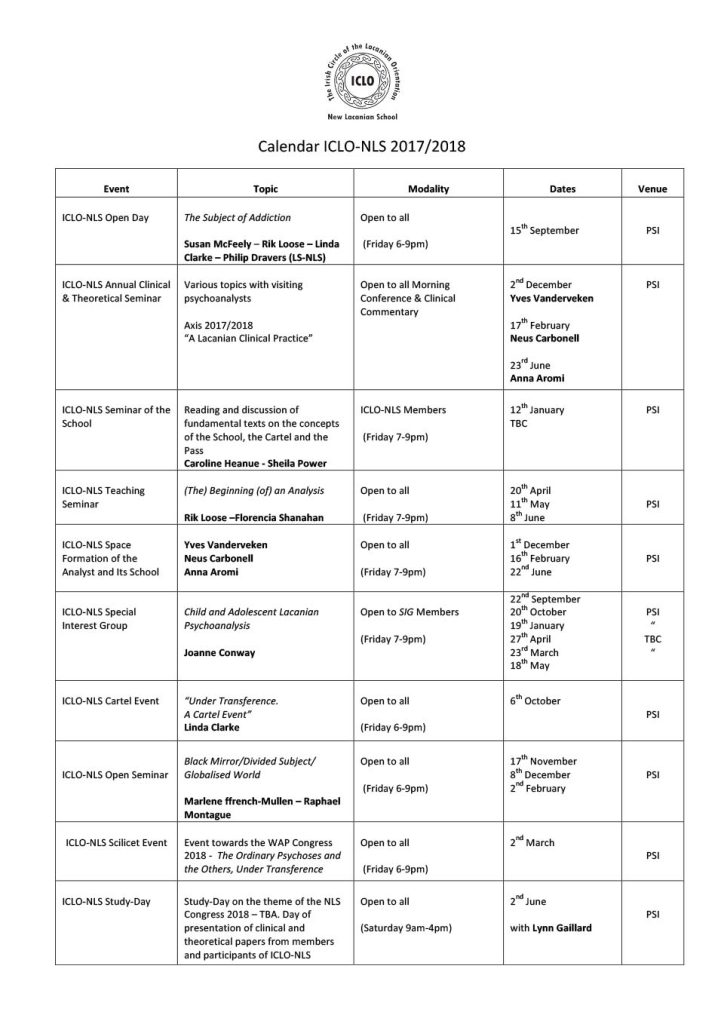 Programme 2017-2018