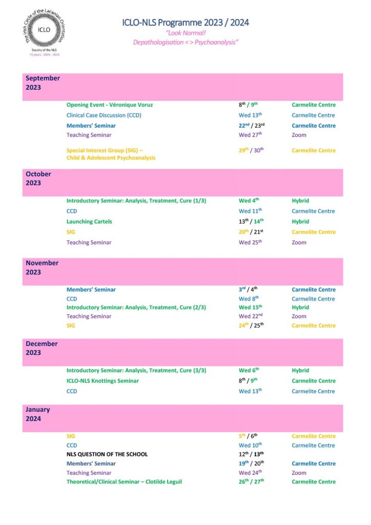 Programme 2023-2024